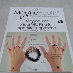 New sparkling magnetic therapy stretch ring beads new jewelry